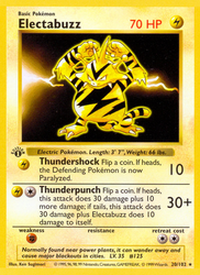 Electabuzz Pokémon TCG card art