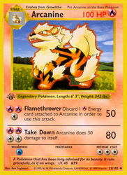 Arcanine Base card
