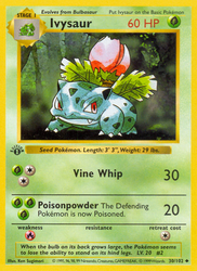 Ivysaur Base card