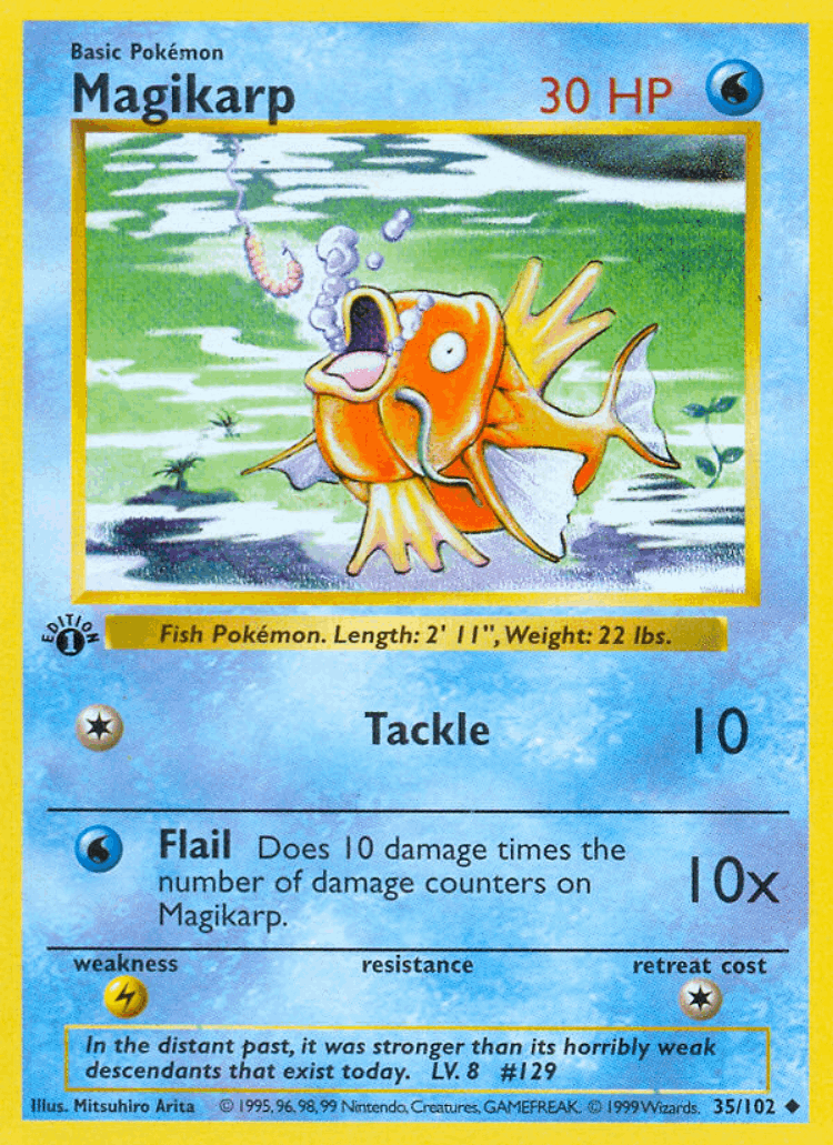 Magikarp #35 from Base - Uncommon - Illustrated by Mitsuhiro Arita