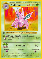 Nidorino Base card