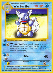 Wartortle Base card