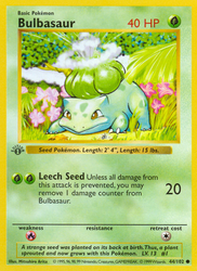 Bulbasaur Base card