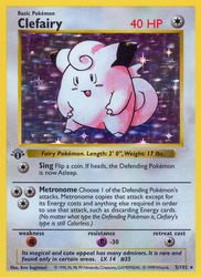 Clefairy Base card