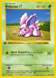 Nidoran ♂ Base card