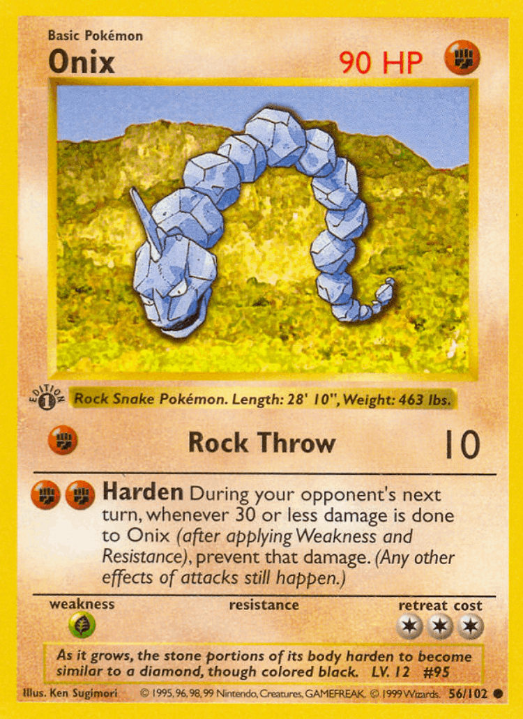 Onix #56 from Base - Common - Illustrated by Ken Sugimori