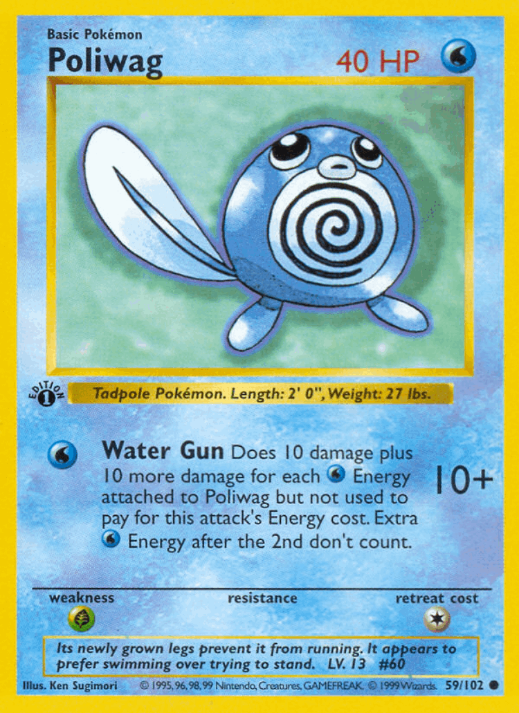 Poliwag #59 from Base - Common - Illustrated by Ken Sugimori