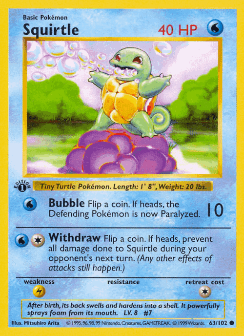 Squirtle 63, Base
