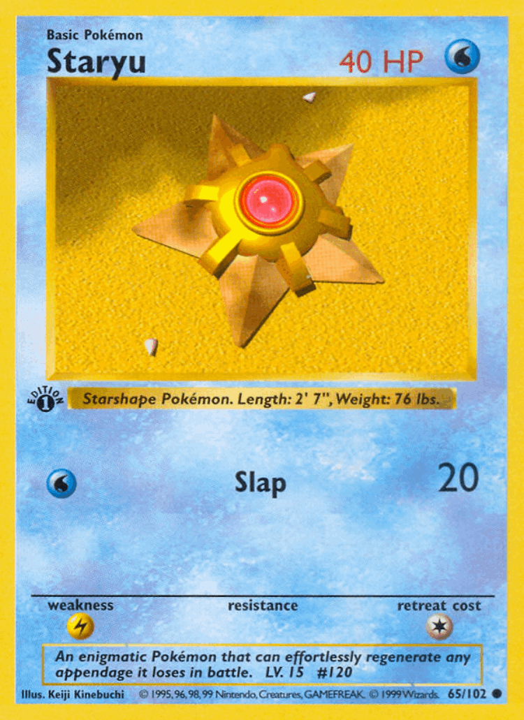 Staryu #65 from Base - Common - Illustrated by Keiji Kinebuchi