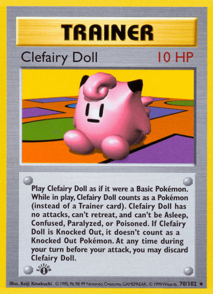 Clefairy Doll #70 from Base - Rare - Illustrated by Keiji Kinebuchi