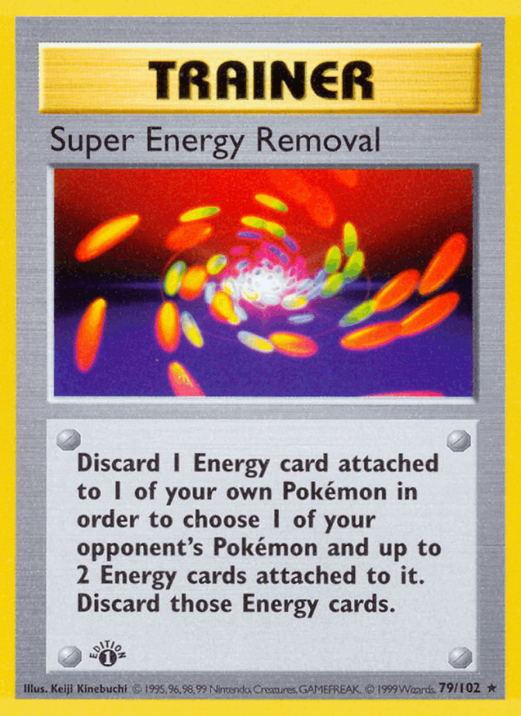 Super Energy Removal #79 from Base - Rare - Illustrated by Keiji Kinebuchi