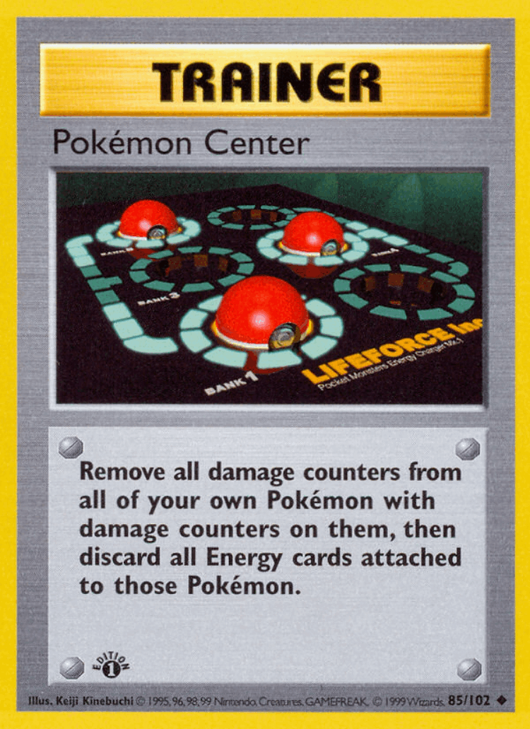 Pokémon Center #85 from Base - Uncommon - Illustrated by Keiji Kinebuchi