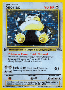 Snorlax Pokémon TCG card art