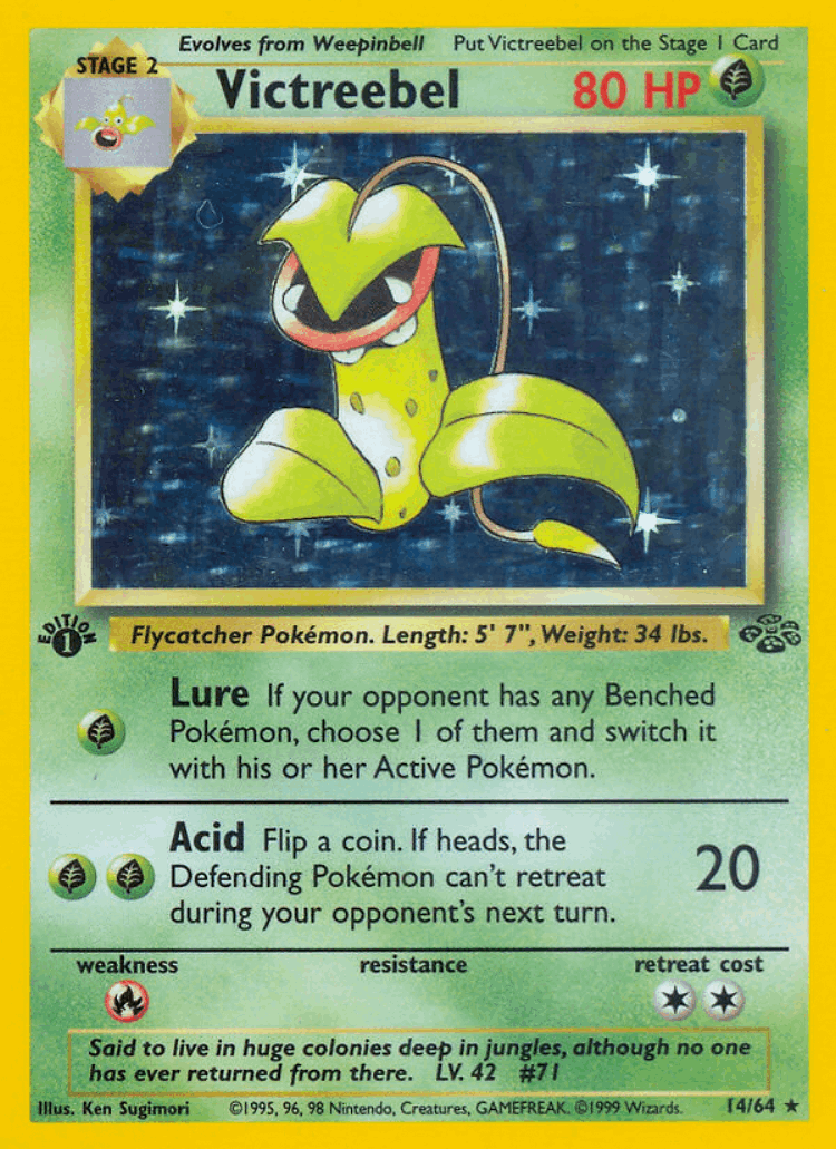 Victreebel #14 from Jungle - Rare Holo - Illustrated by Ken Sugimori