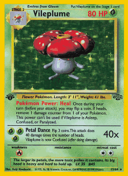 Vileplume Pokémon TCG card art