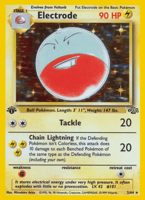 Electrode #2 from Jungle - Rare Holo - Illustrated by Mitsuhiro Arita