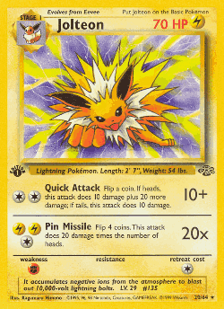 Jolteon Pokémon TCG card art