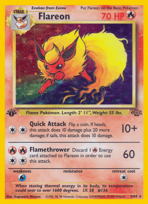 Flareon Pokémon TCG card art