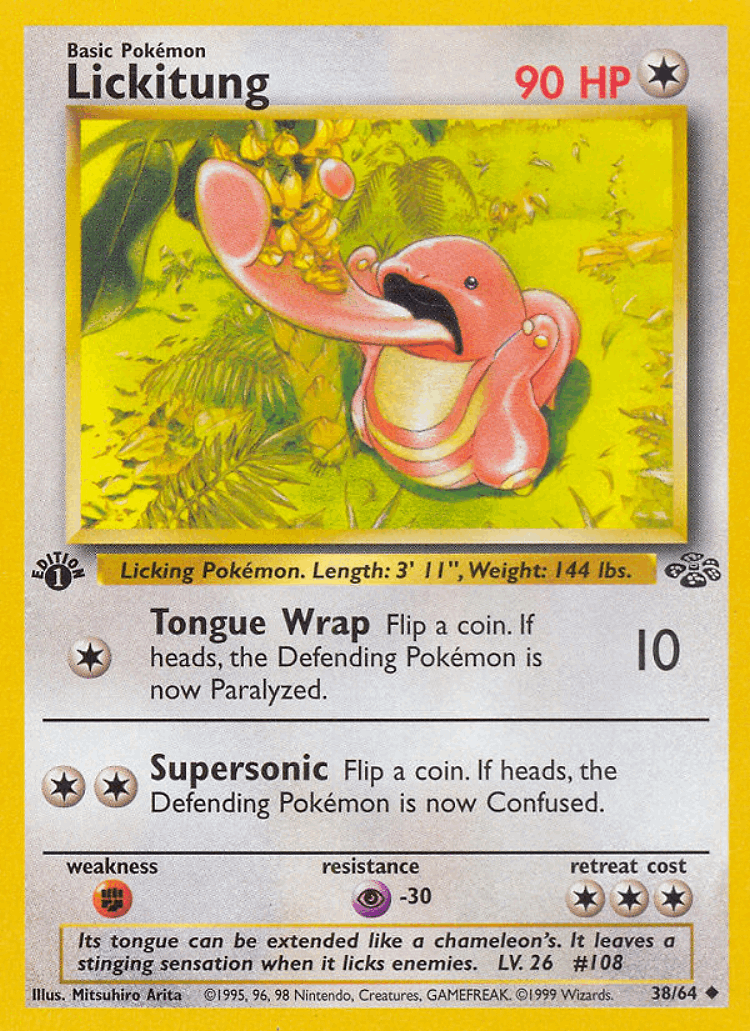 Lickitung #38 from Jungle - Uncommon - Illustrated by Mitsuhiro Arita