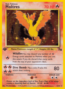 Moltres Pokémon TCG card art