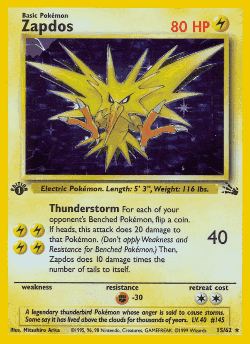 Zapdos Pokémon TCG card art
