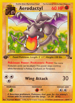 Aerodactyl Pokémon TCG card art