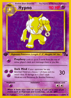 Hypno Pokémon TCG card art