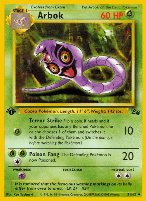 Arbok 31, Fossil