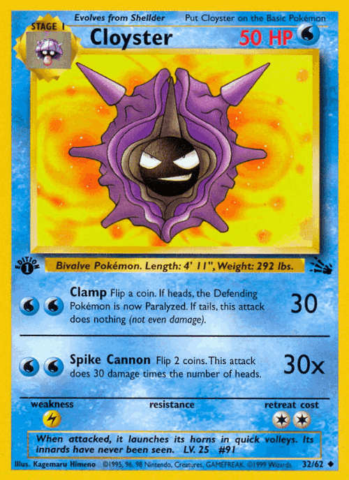 Cloyster 32, Fossil
