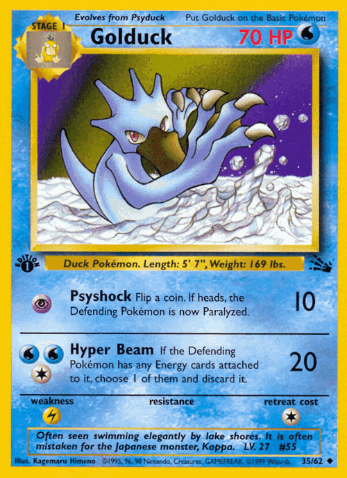 Golduck 35, Fossil