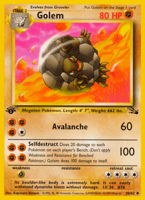 Golem 36, Fossil