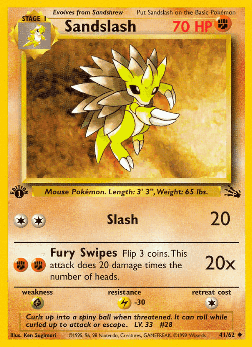 Sandslash 41, Fossil