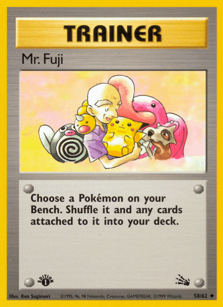 Mr. Fuji #58 from Fossil - Uncommon - Illustrated by Ken Sugimori