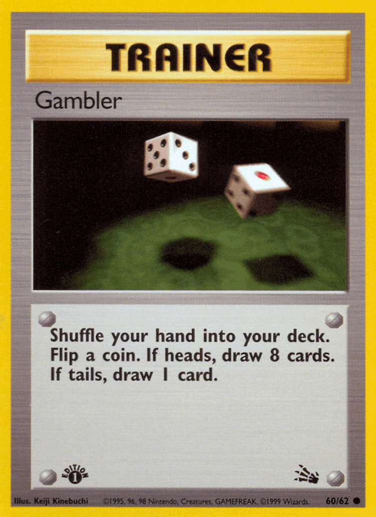 Gambler #60 from Fossil - Common - Illustrated by Keiji Kinebuchi