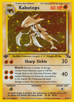 Kabutops Pokémon TCG card art