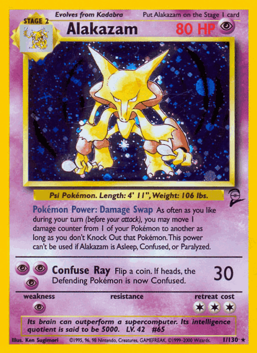 Alakazam Pokémon TCG card art