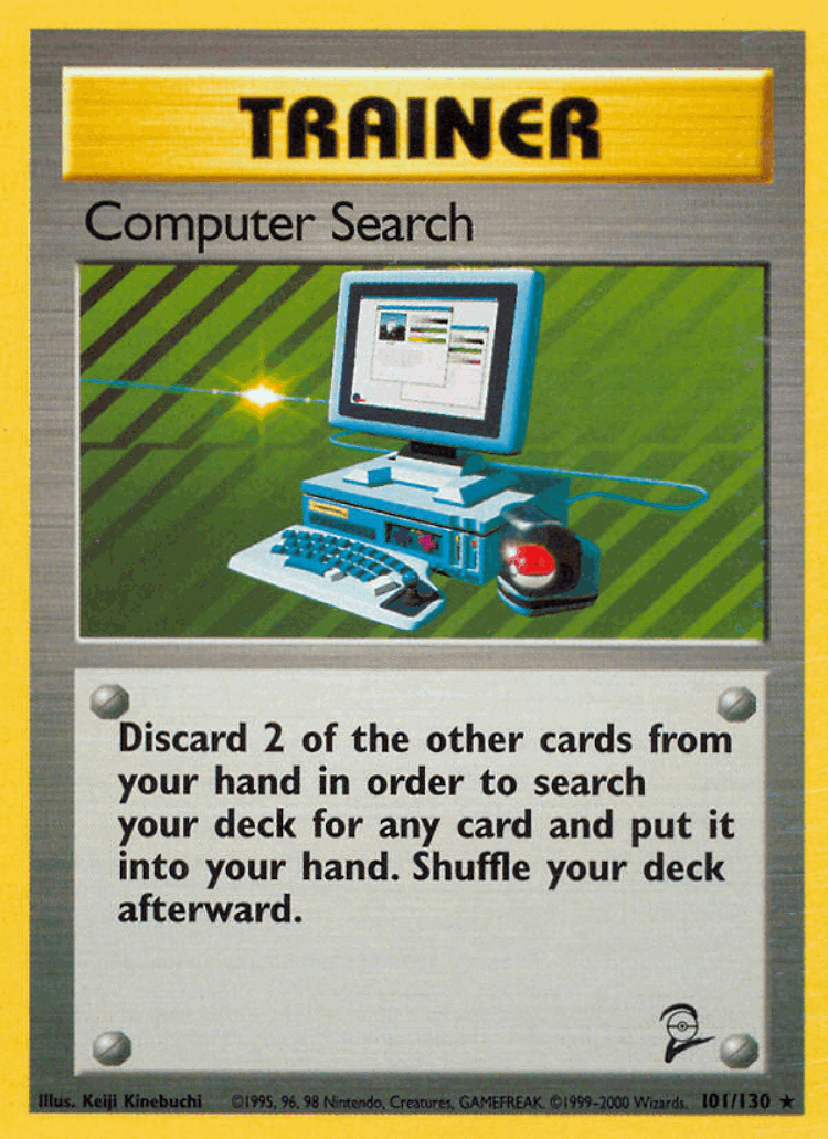 Computer Search #101 from Base Set 2 - Rare - Illustrated by Keiji Kinebuchi