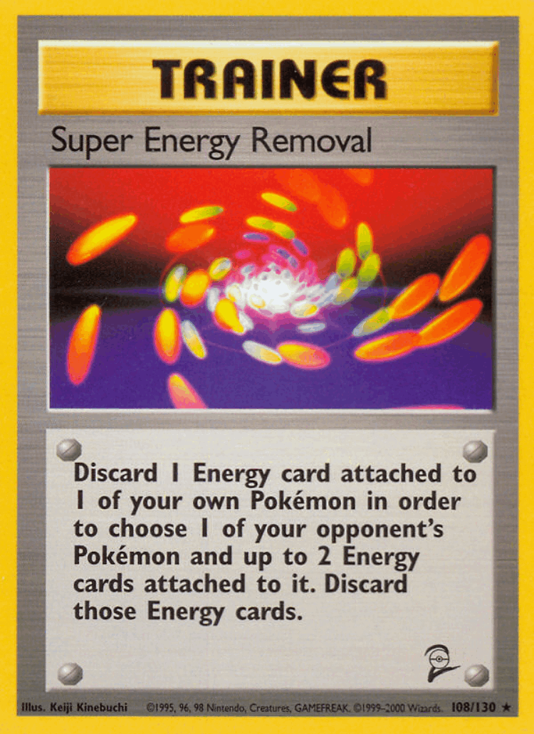 Super Energy Removal #108 from Base Set 2 - Rare - Illustrated by Keiji Kinebuchi
