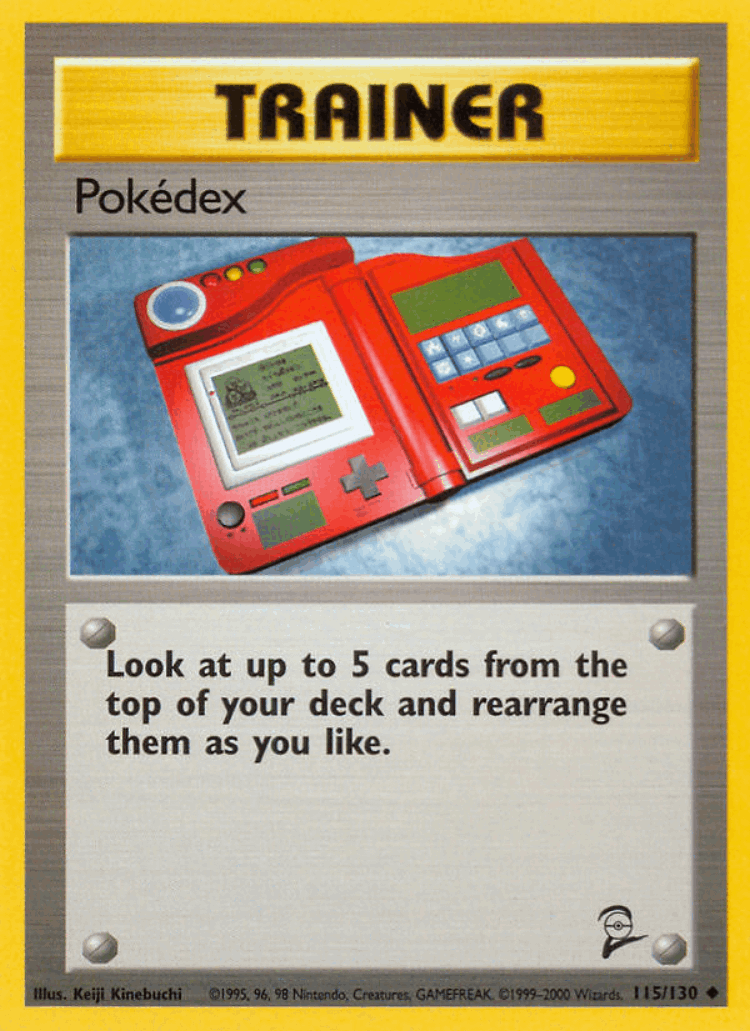 Pokédex #115 from Base Set 2 - Uncommon - Illustrated by Keiji Kinebuchi