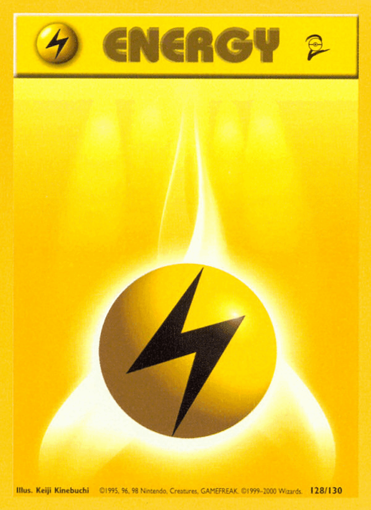 Lightning Energy #128 from Base Set 2 - Common - Illustrated by Keiji Kinebuchi