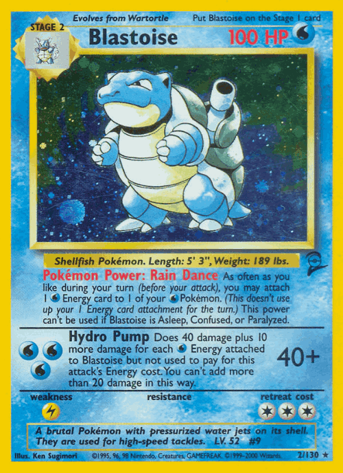 Blastoise Pokémon TCG card art