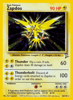 Zapdos Pokémon TCG card art