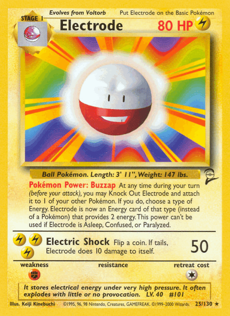 Electrode #25 from Base Set 2 - Rare - Illustrated by Keiji Kinebuchi