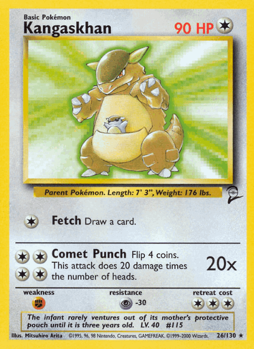 Kangaskhan 26, Base Set 2