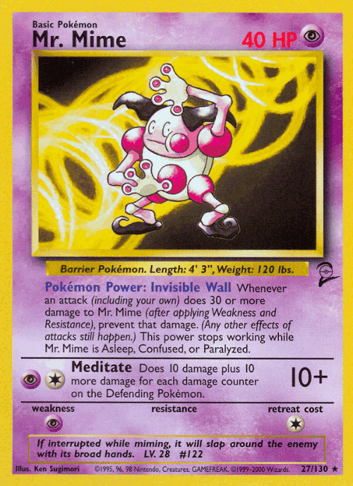 Mr. Mime 27, Base Set 2