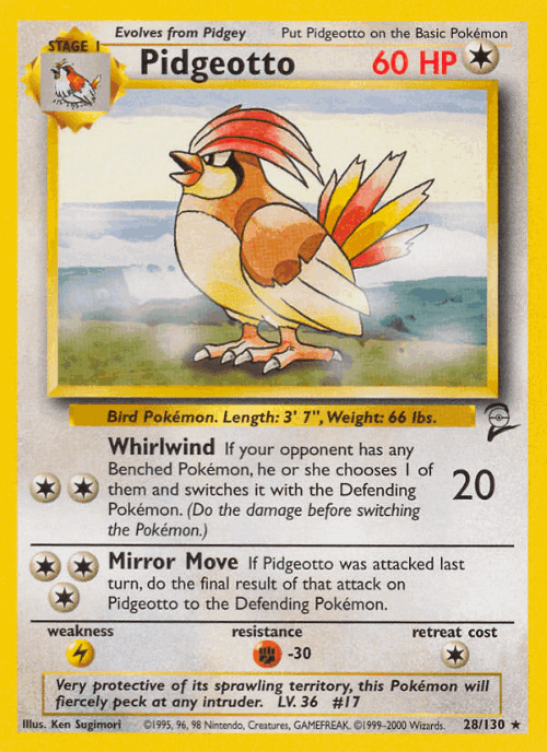 Pidgeotto 28, Base Set 2