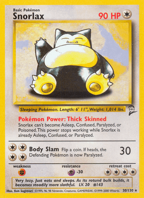 Snorlax 30, Base Set 2