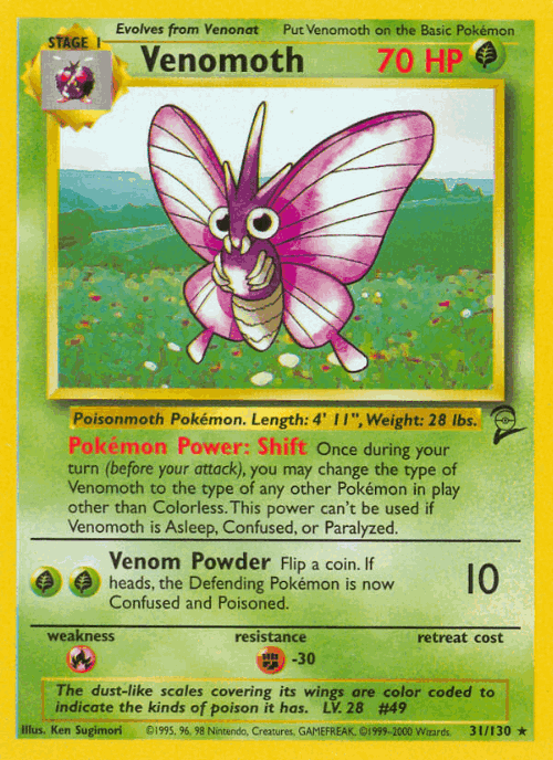 Venomoth 31, Base Set 2