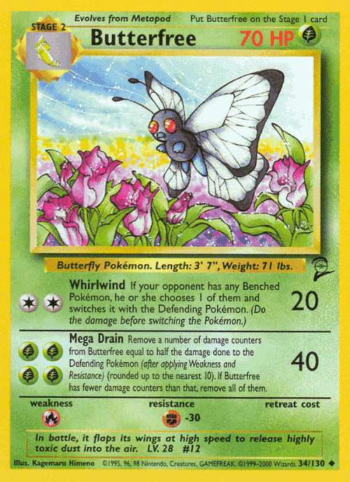 Butterfree 34, Base Set 2