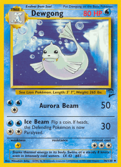 Dewgong 36, Base Set 2
